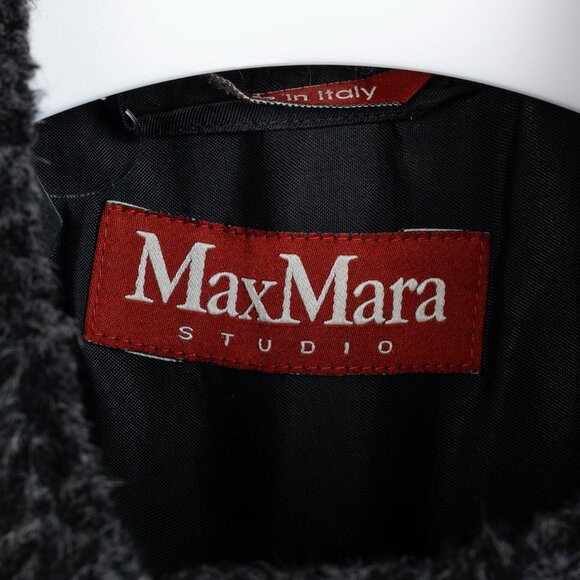 Max Mara Studio Grey Alpaca Coat - Picture 4 of 10